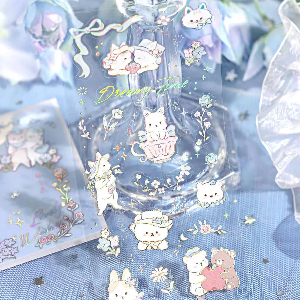 Clear stickers IRIDE 3-pack - Fairy tale Animal