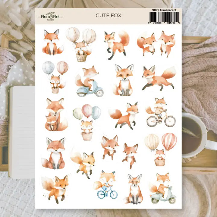Stickers Plan & Plot Studio Vinyl - Cute Fox