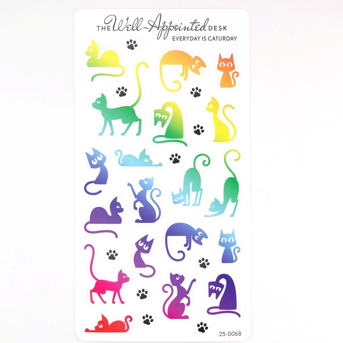 Stickers - Everyday Is Caturday - Rainbow