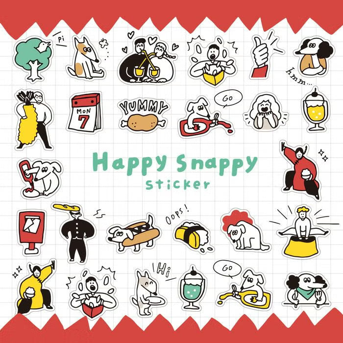 Stickers Happy Snappy - Red