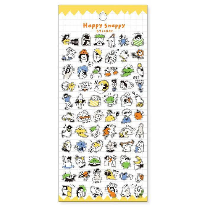 Stickers Happy Snappy - Yellow