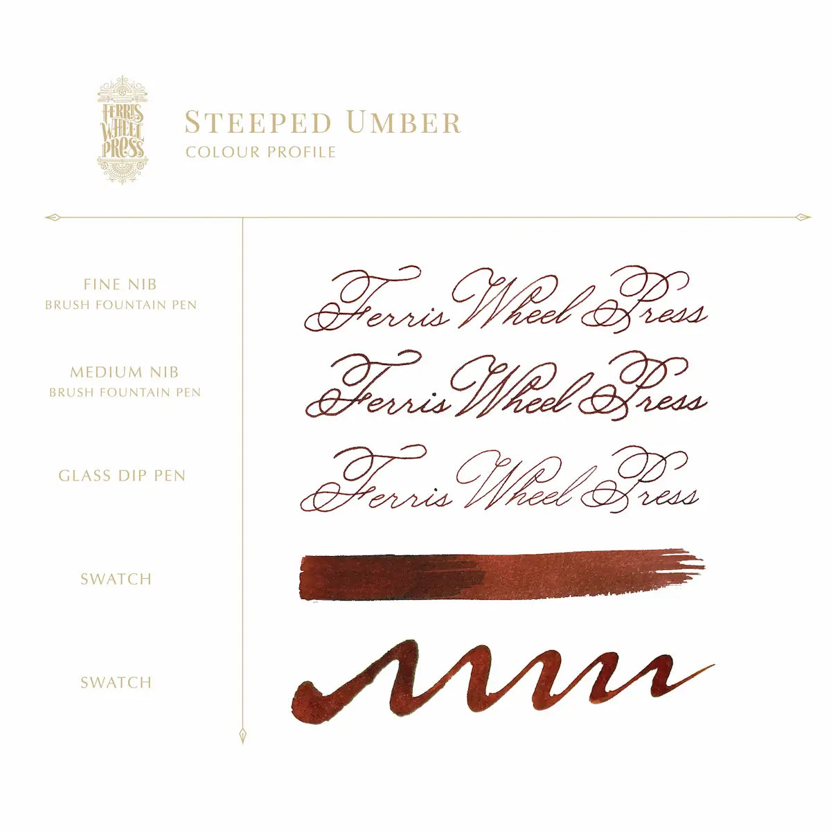 Bläckflaska 38 ml - Steeped Umber - 3 - Ferris Wheel Press - Tidformera