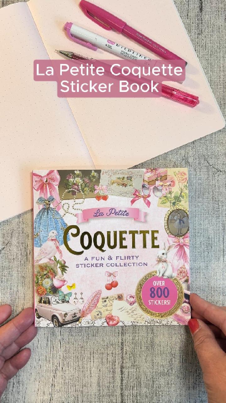 Omslagsbilden till bläddervideo med La Petite Coquette Sticker book. Tidformera