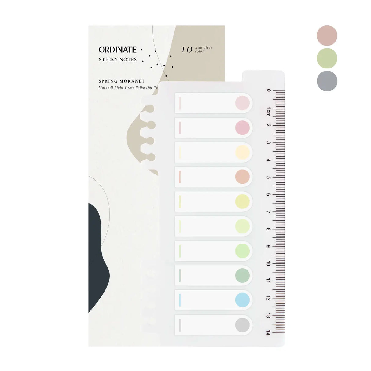 Sticky Notes 10 färger - Semicircle Design - Spring Morandi