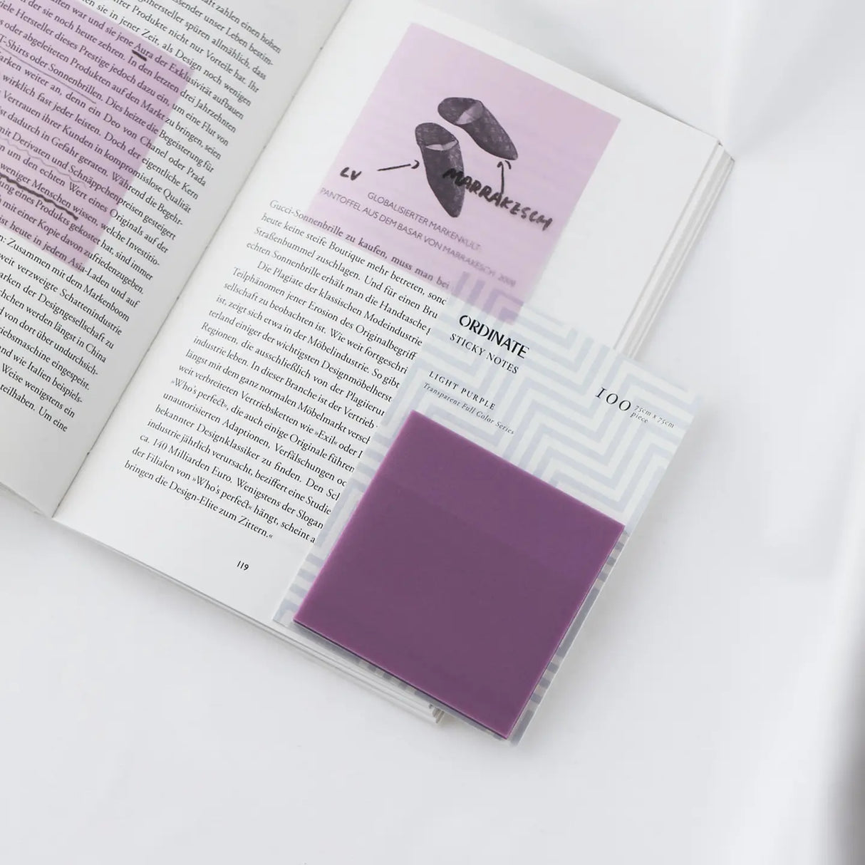 Clear Transparent Sticky notes - Light Purple