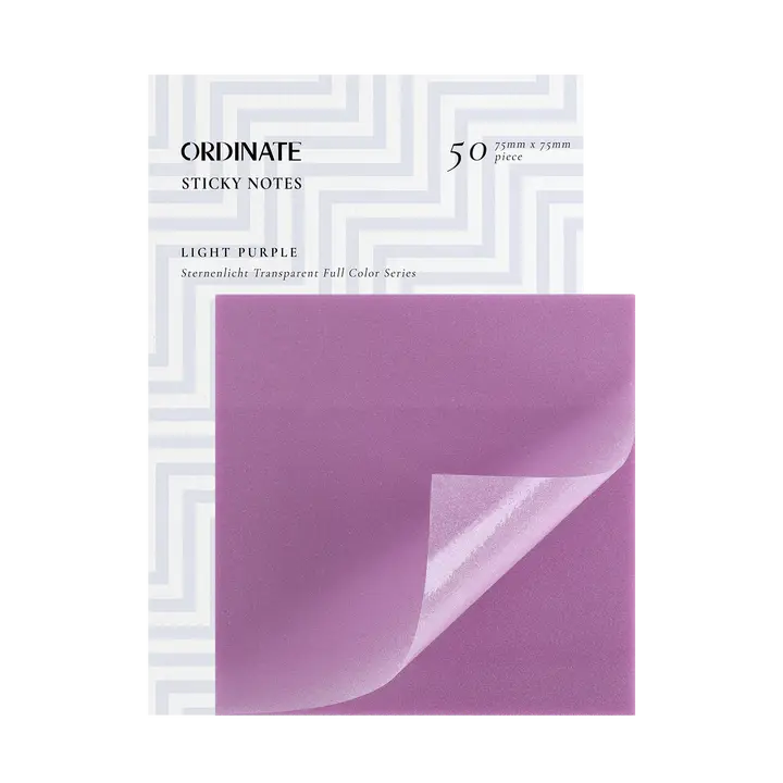 Clear Transparent Sticky notes - Light Purple