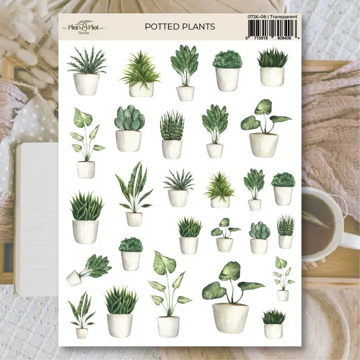 Stickers Plan & Plot Studio Vinyl - Potted Plants