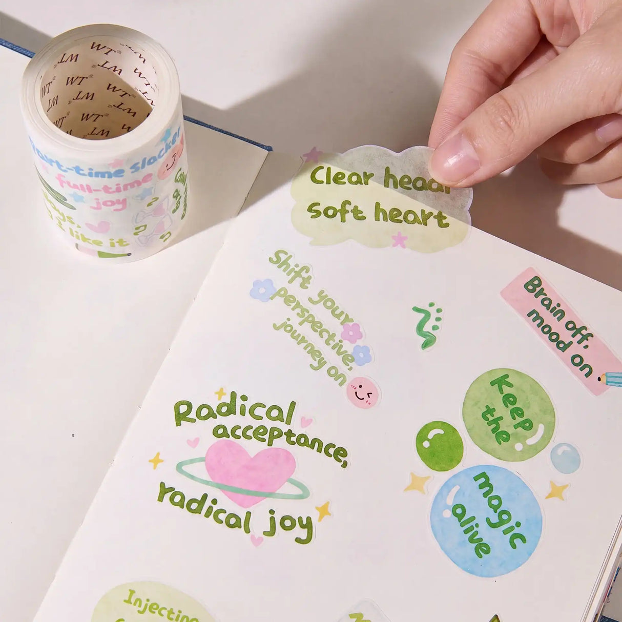 Sticker Washi Tape - Pre-cut - The Peaceful Mind - 60 mm