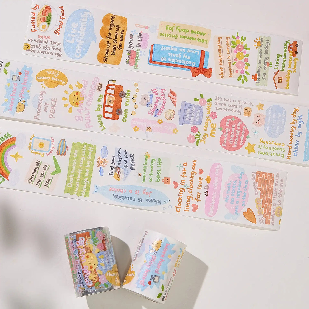 Sticker Washi Tape - Pre-cut - The Confident Mind - 60 mm