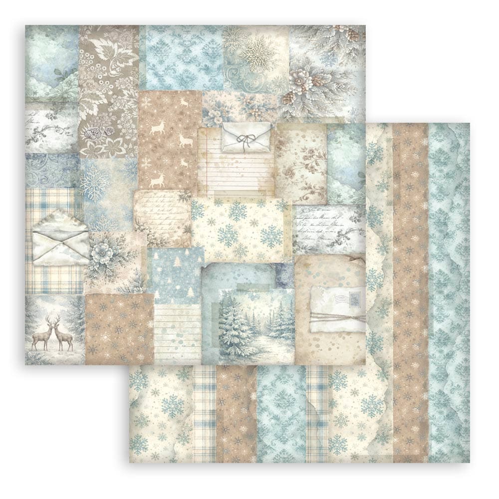 Scrapbookingpapper - Backgrounds - White Christmas