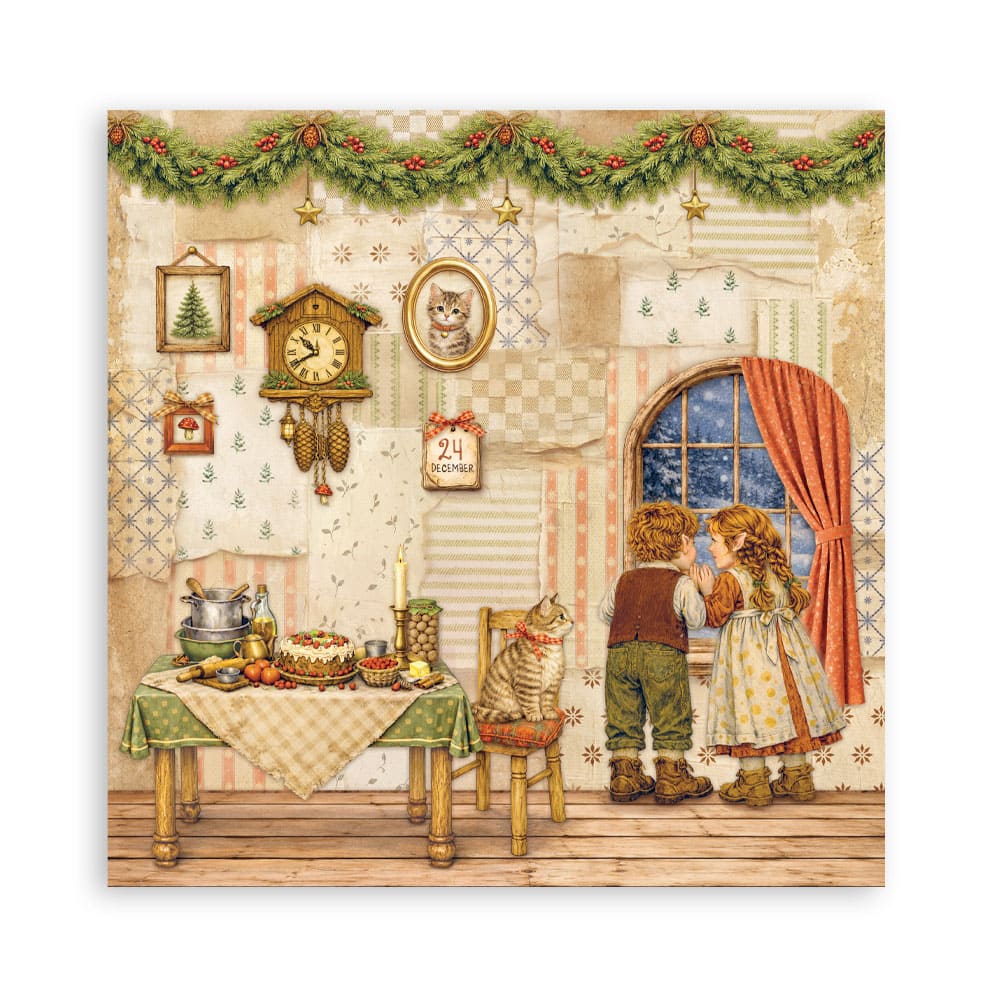 Scrapbookingpapper - Double faced - Silent Night
