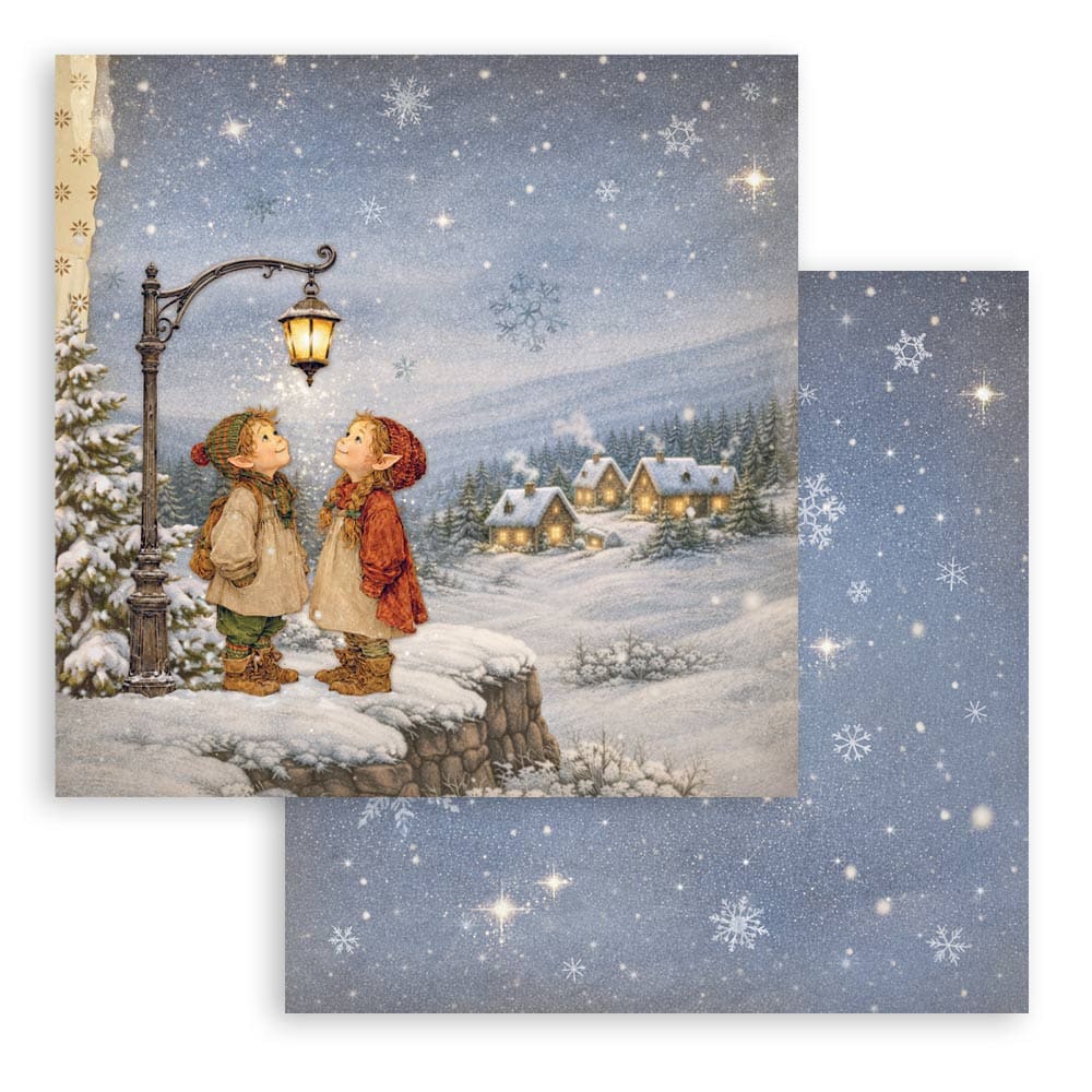 Scrapbookingpapper - Double faced - Silent Night
