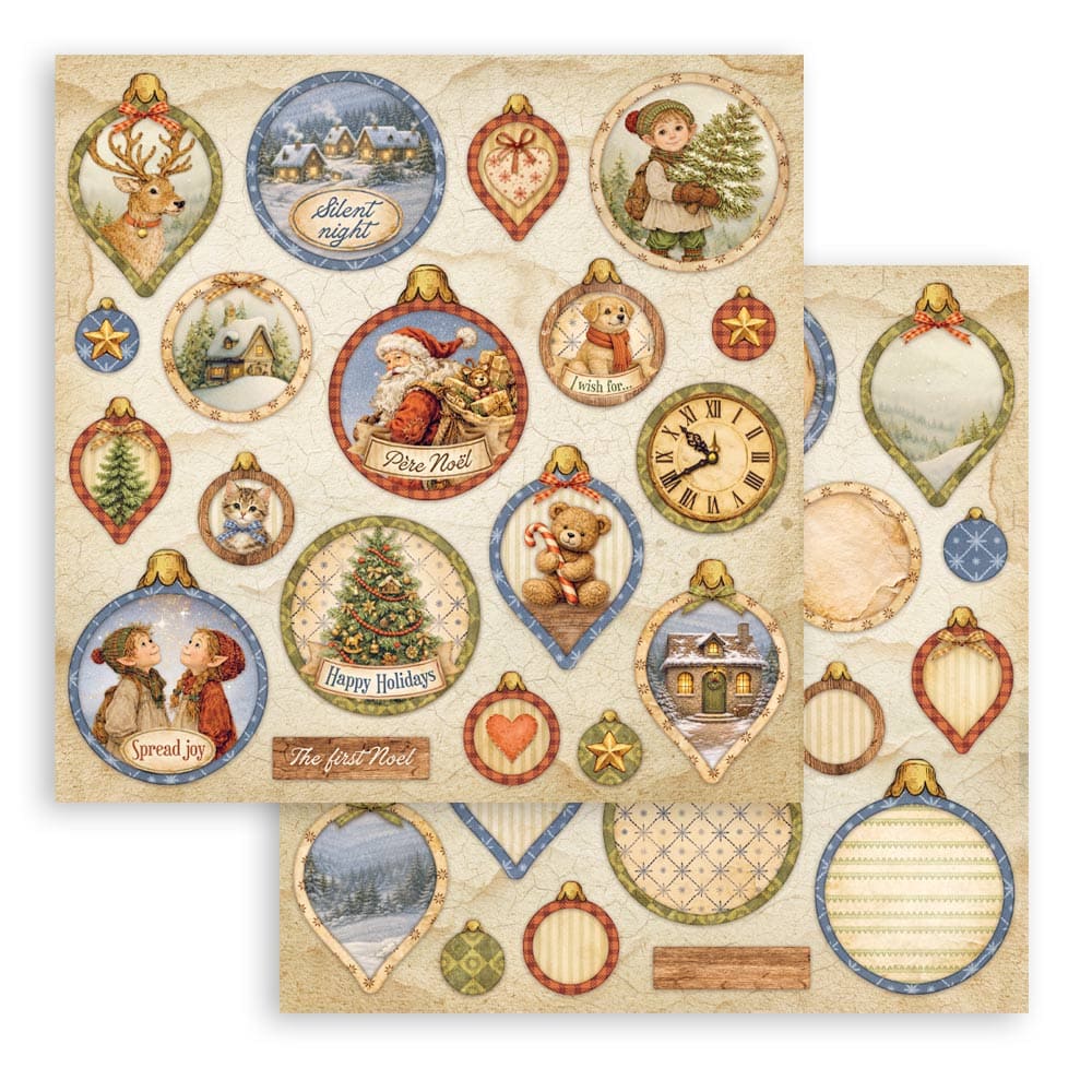 Scrapbookingpapper - Double faced - Silent Night