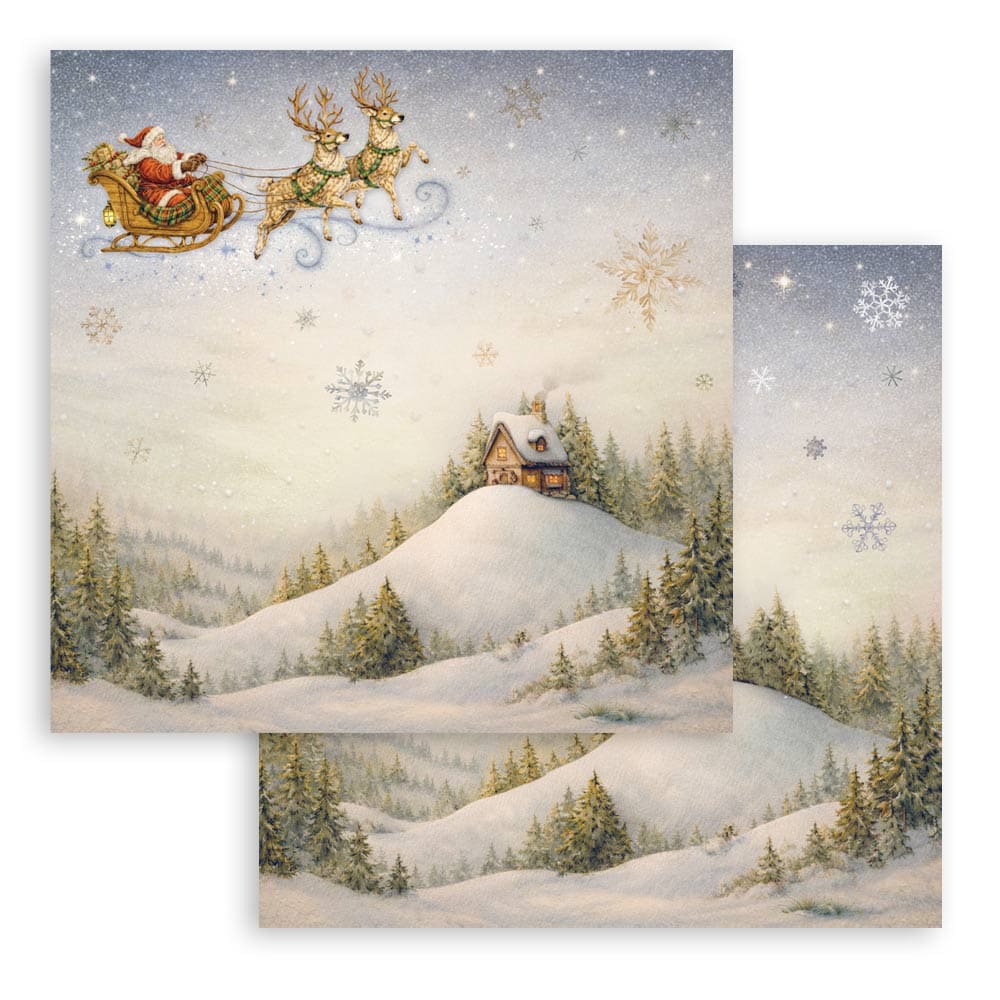 Scrapbookingpapper - Double faced - Silent Night