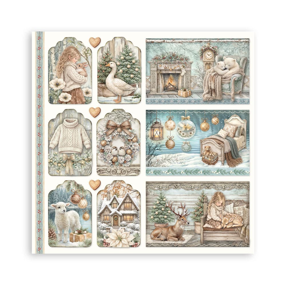 Scrapbookingpapper - Maxi Pad - White Christmas