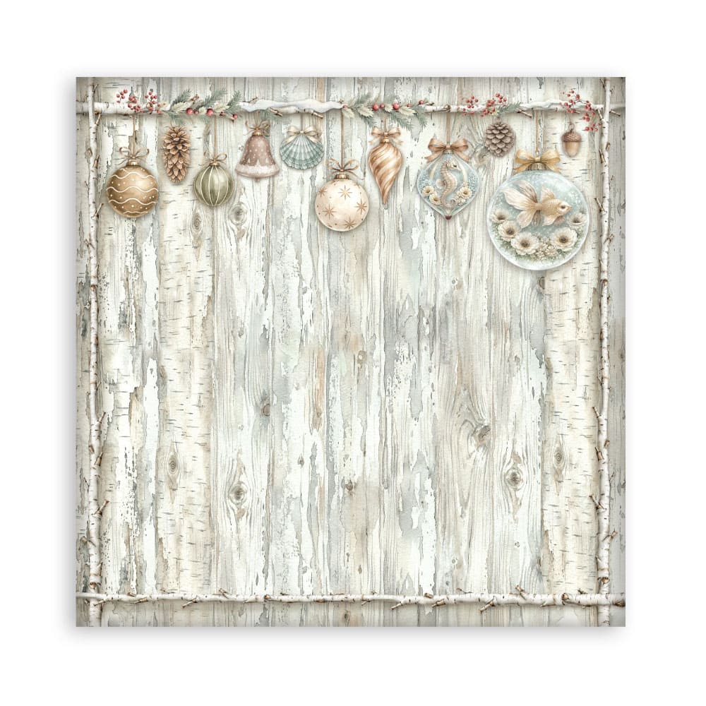 Scrapbookingpapper - Double faced - White Christmas