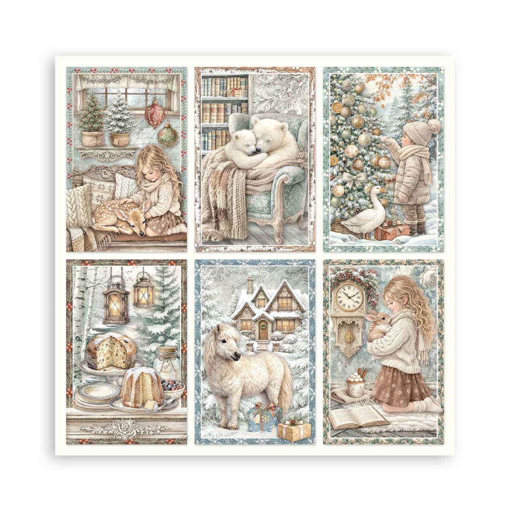 Scrapbookingpapper - Double faced - White Christmas