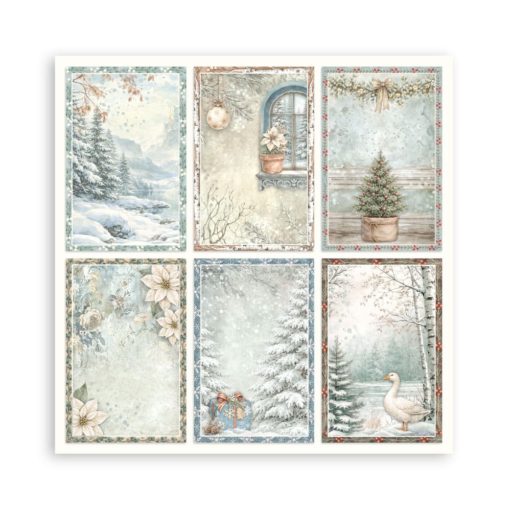 Scrapbookingpapper - Double faced - White Christmas