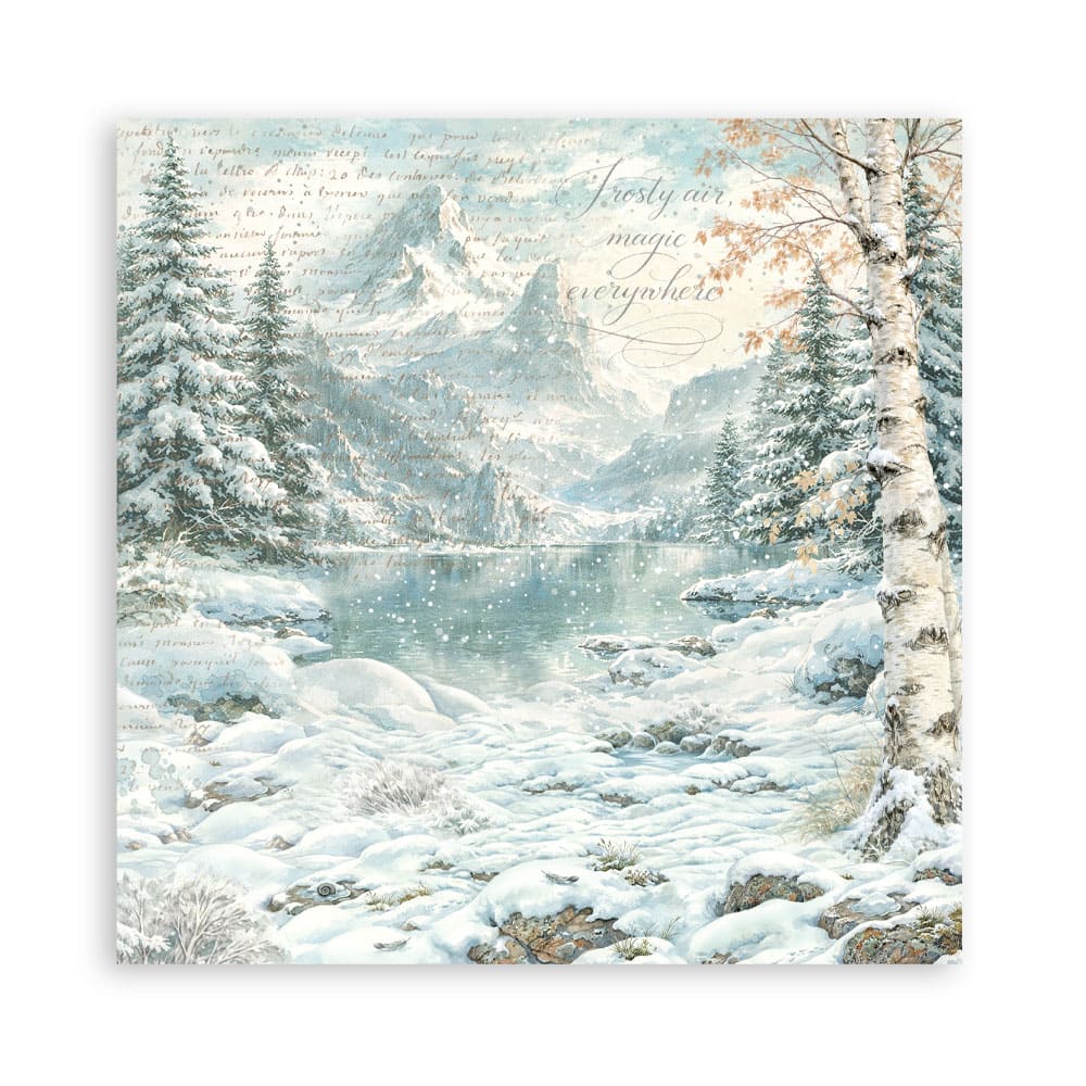 Scrapbookingpapper - Double faced - White Christmas
