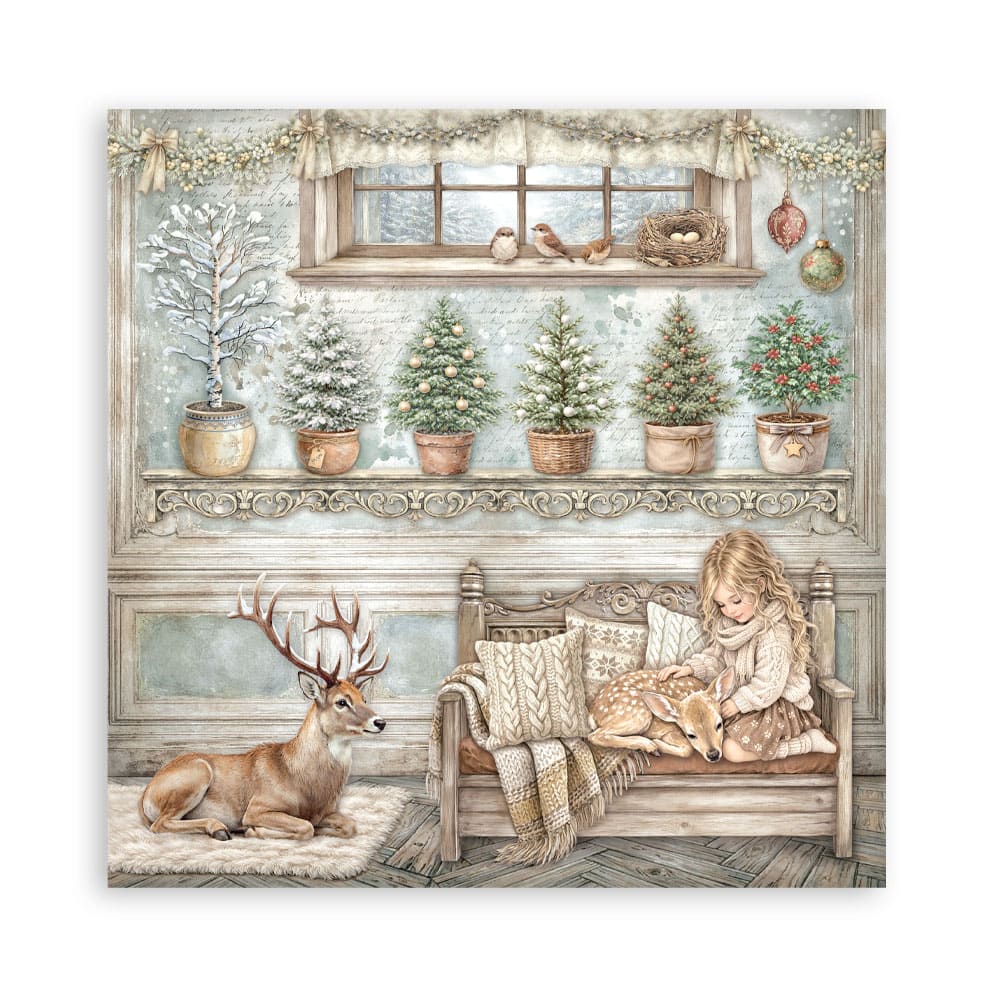 Scrapbookingpapper - Double faced - White Christmas