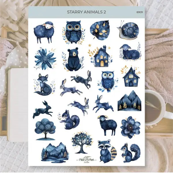 Stickers Plan & Plot Studio Vinyl - Starry Animals 2