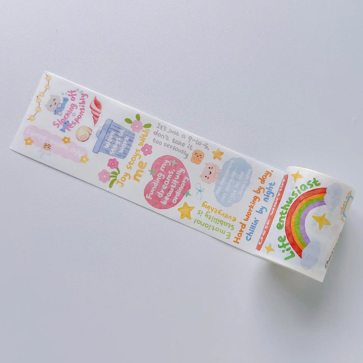 Sticker Washi Tape - Pre-cut - The Confident Mind - 60 mm