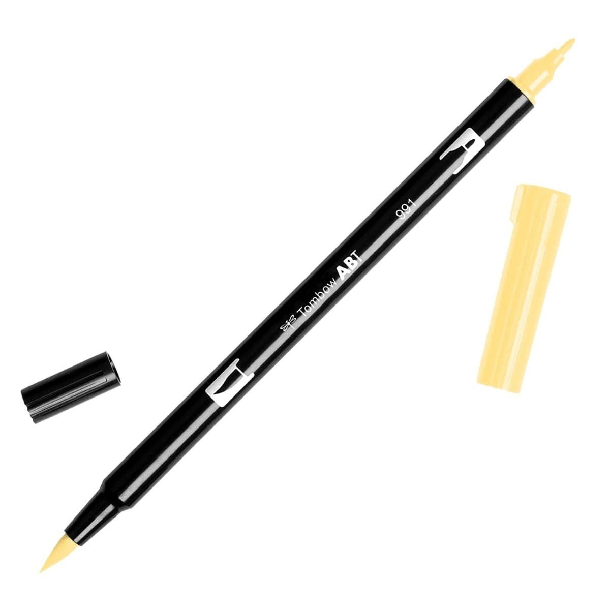 ABT Dual Brush pen - 991 Light ochre - Ljus ockrafärgad penselpenna - Tombow - Tidformera