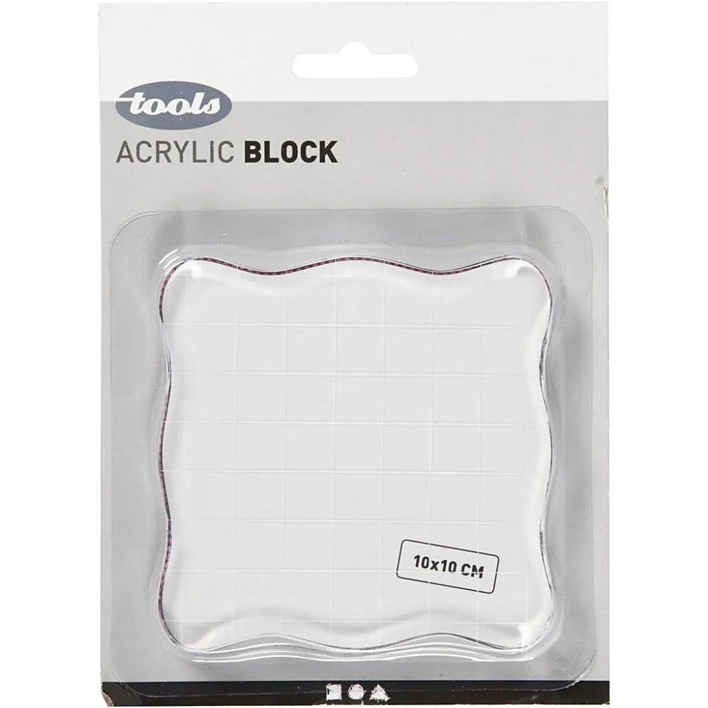 Akrylblock Tools 10 x 10 cm - 2 - Creotime - Tidformera