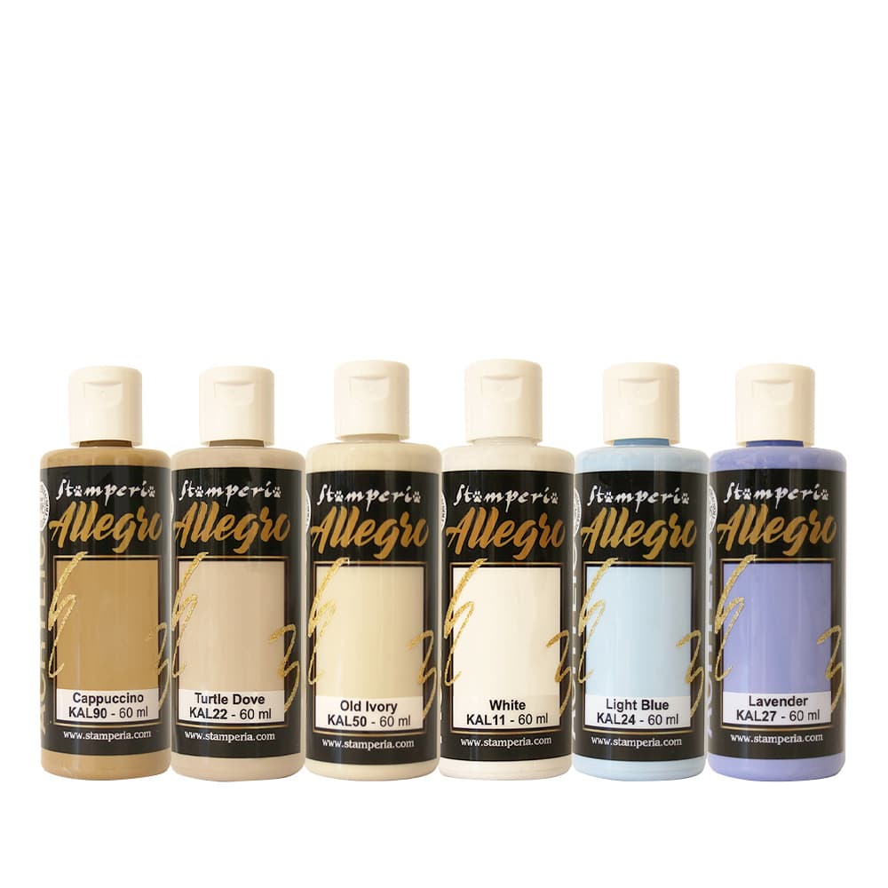 Allegro Paint Kit - Akrylfärg - Quiet Days - 1 - Stamperia - Tidformera