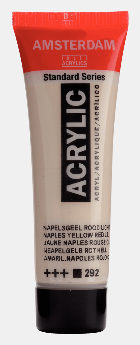 Liten tub med beige Amsterdam Akrylfärg 20 ml 292 - Naples Yellow Red Light från Royal Talens - Tidformera
