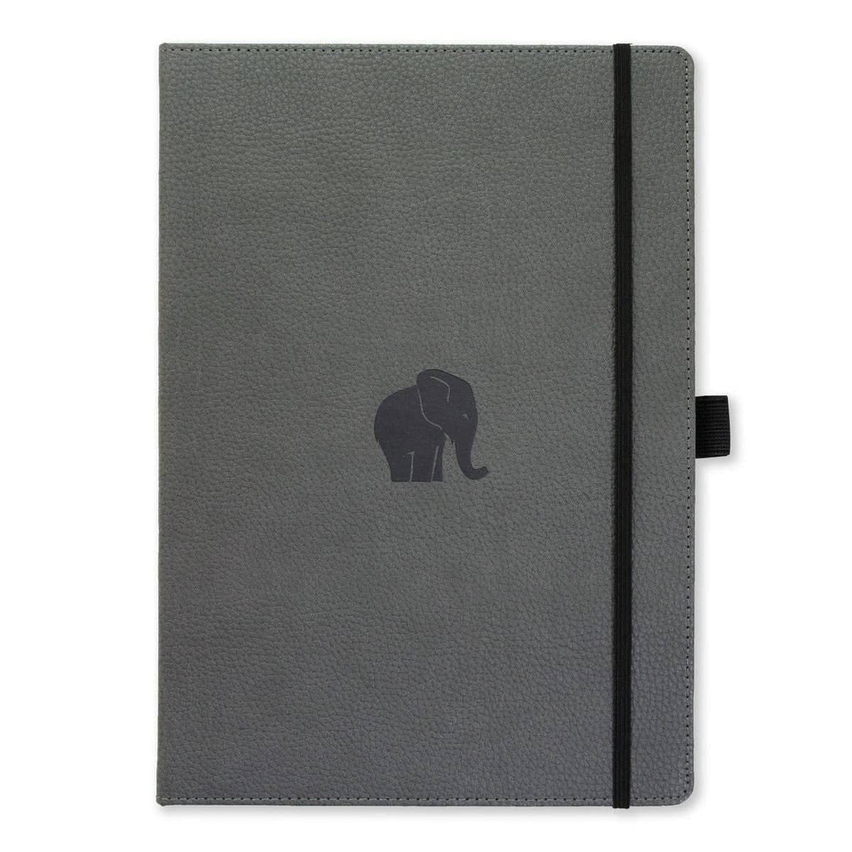 Anteckningsbok Wildlife Dotted A4 Grey Elephant från Dingbats* - Grå anteckningsbok. Boken har svart gummiband för stängning samt pennhållare.
- Tidformera