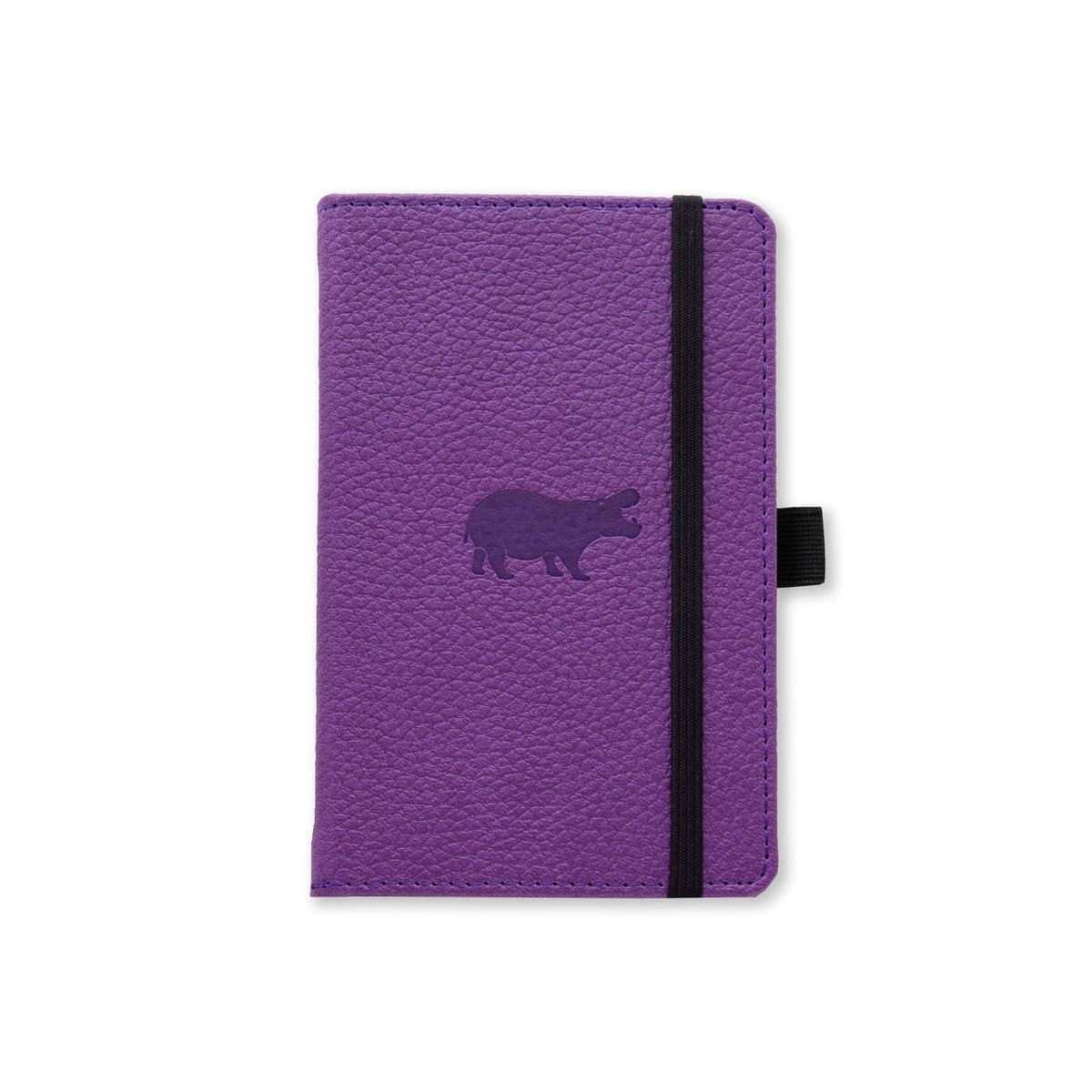 Anteckningsbok Wildlife Dotted A6 Purple Hippo från Dingbats* - Lila anteckningsbok. Boken har svart gummiband för stängning samt pennhållare.
- Tidformera