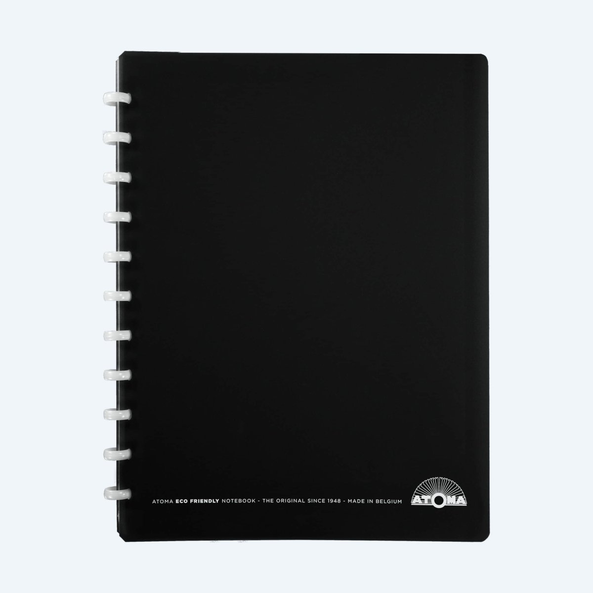 Svart linjerad anteckningsbok med ringbindning. Storlek A4+. Atoma Book A4+ Index Plastfickor - Linjerad - Black från Atoma - Tidformera
