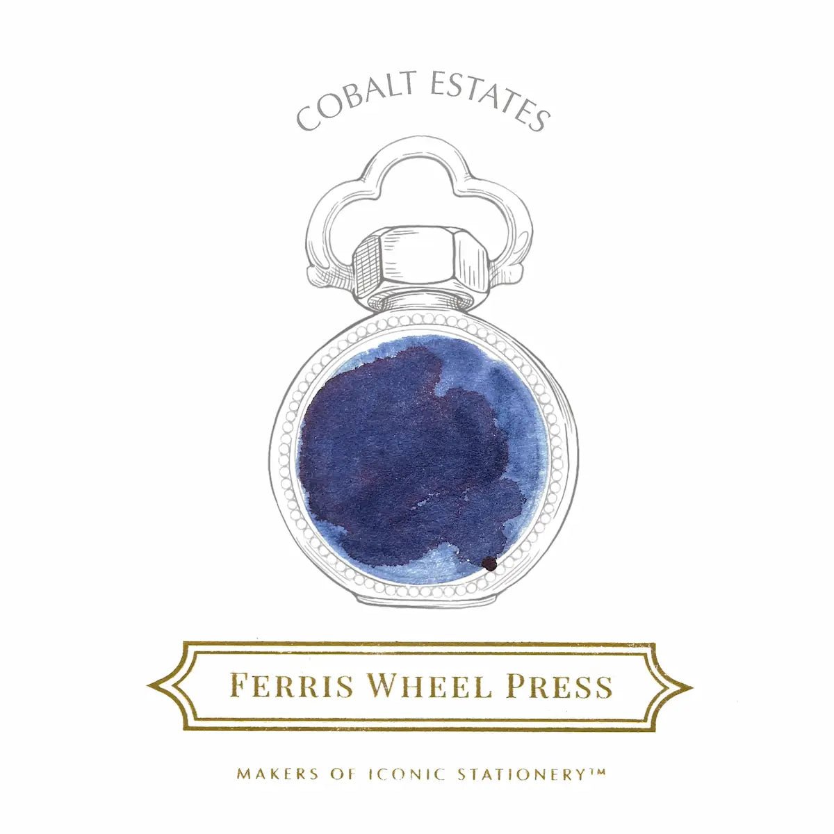 Bläckflaska 38 ml - Cobalt Estates - 2 - Ferris Wheel Press - Tidformera
