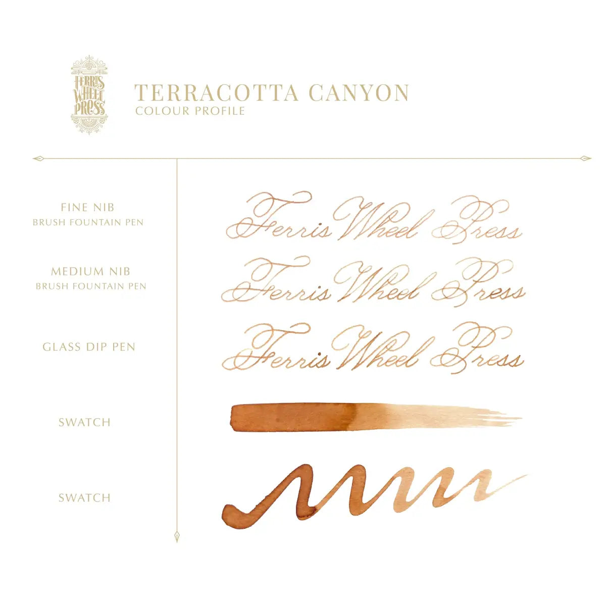 Bläckflaska 38 ml - Terracotta Canyon - 3 - Ferris Wheel Press - Tidformera