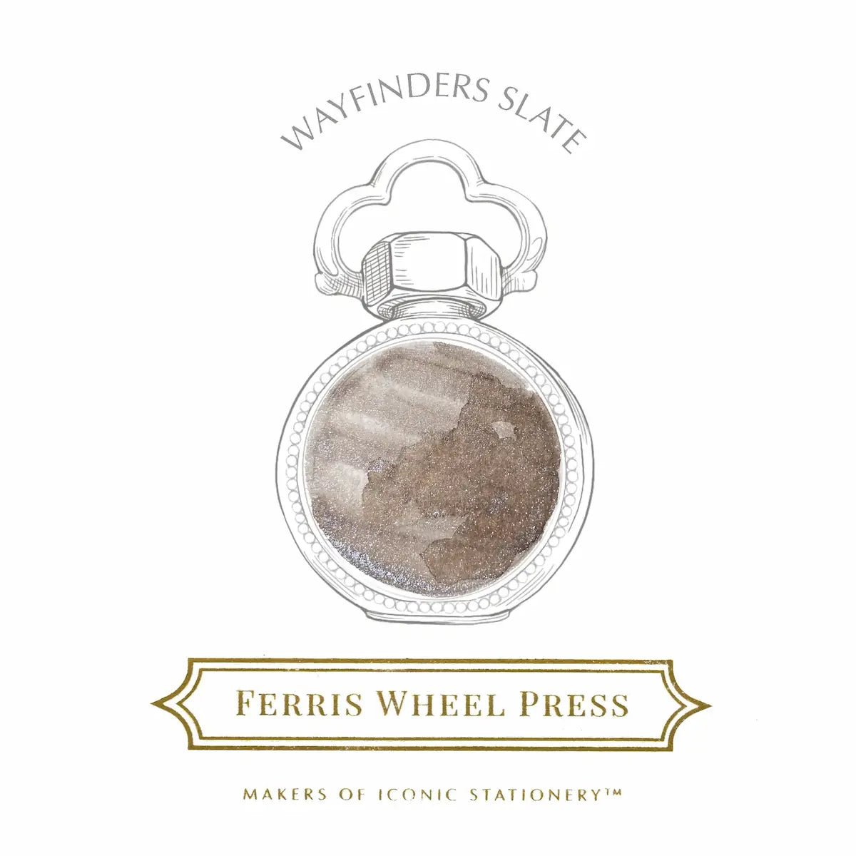 Bläckflaska 38 ml - Wayfinders Slate - 2 - Ferris Wheel Press - Tidformera