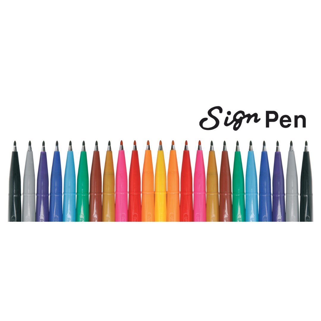 Brush Sign Pen - Fluorescent Green - 4 - Pentel - Tidformera