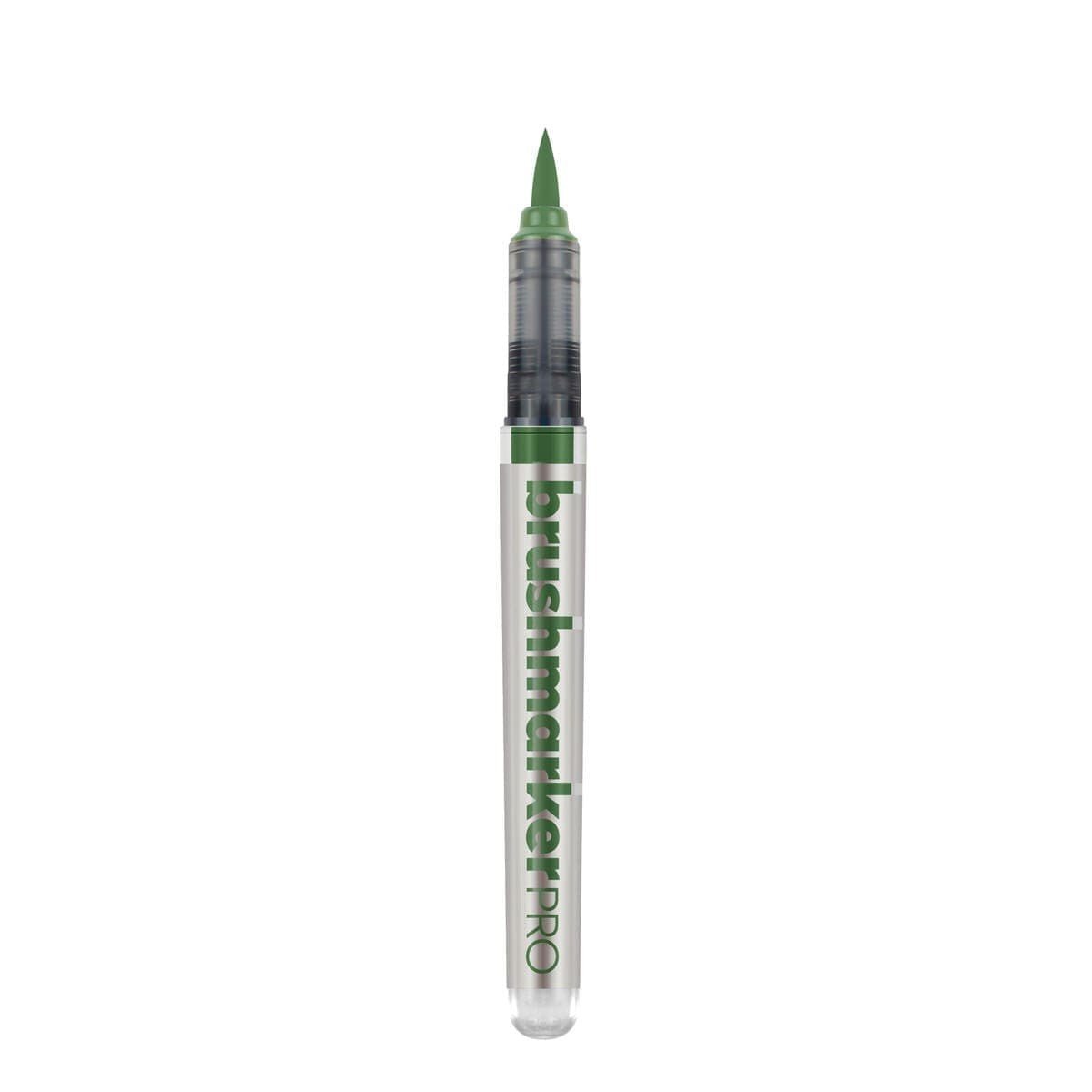 Brushmarker PRO - Olive Green 281 från Karin - Olivgrön penselpenna utan lock - Tidformera