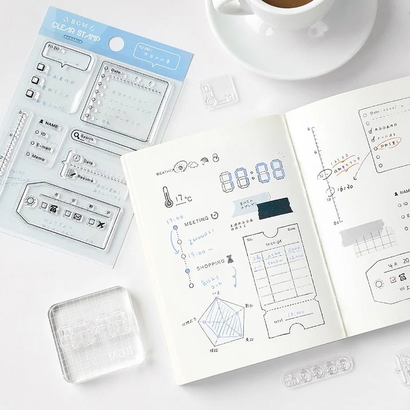 Clear stamps Memo - 4 - BGM - Tidformera