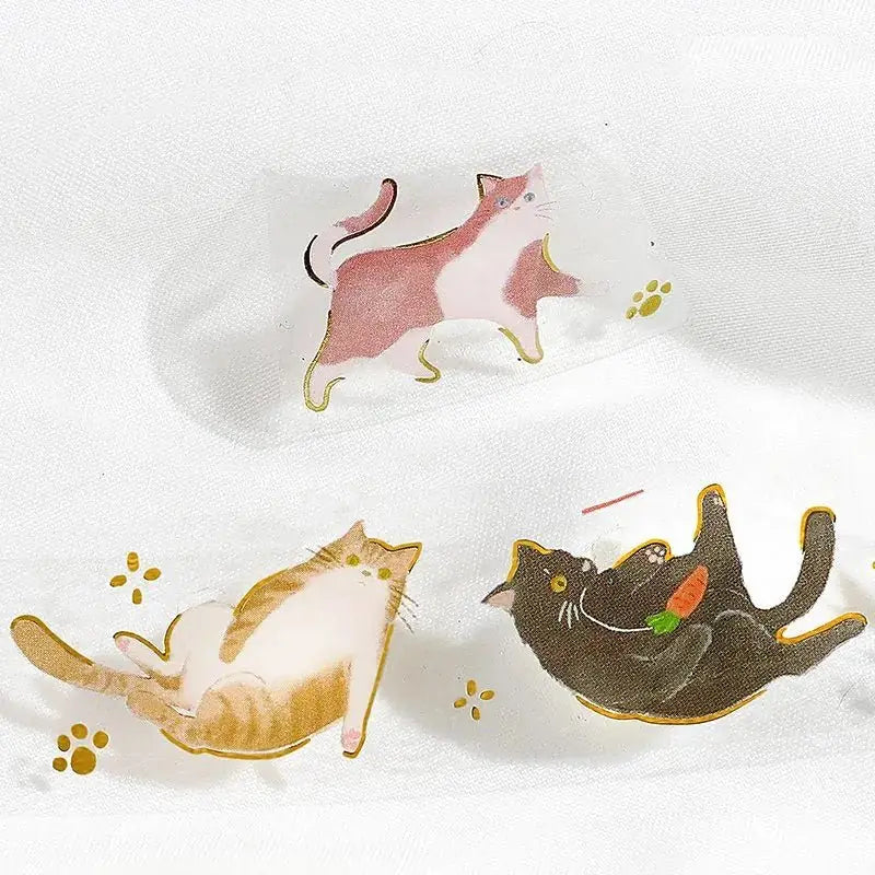 Clear tape Cat play - 3 - BGM - Tidformera