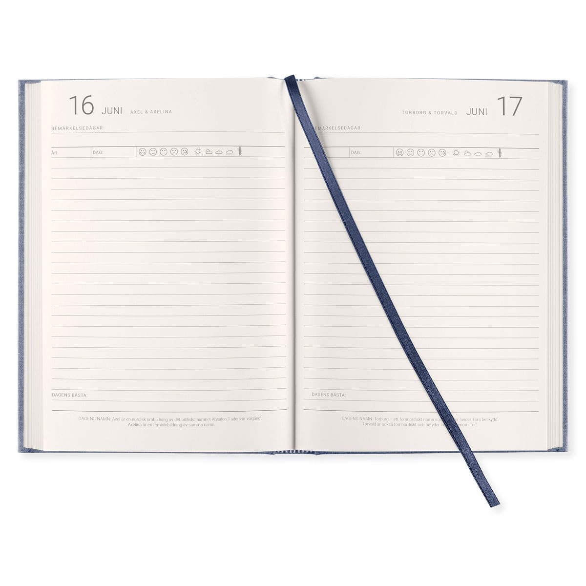 Dagböcker Paperstyle - Denim 1 - år - 2 - Paperstyle - Tidformera
