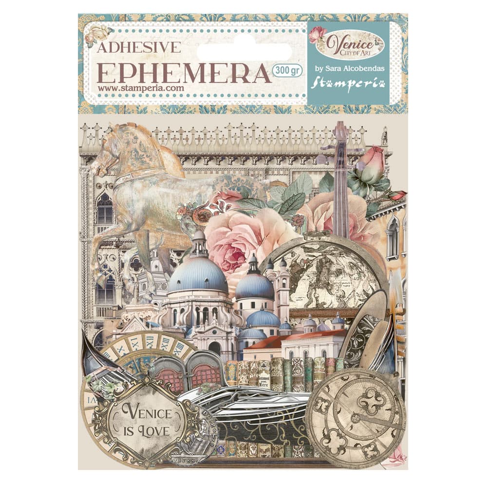 Die cuts - Venice City of Art Ephemera - Adhesive - 1 - Stamperia - Tidformera
