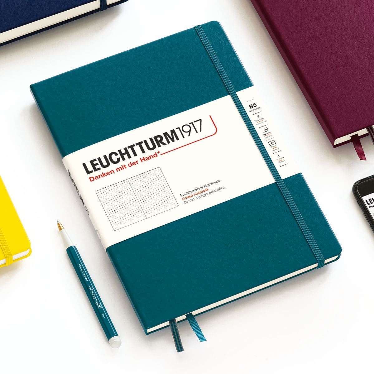 Dotted notebook Lt B5 Hård pärm Sage - 3 - Leuchtturm1917 - Tidformera