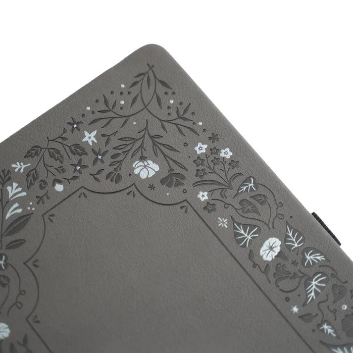 Dotted Notebook Midnight Floral in Gray B5 - 2 - Archer & Olive - Tidformera