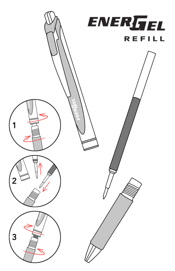 EnerGel 0,7 - Permanent - Black - 4 - Pentel - Tidformera