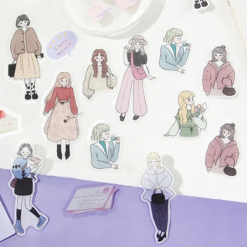 Flake stickers Coordinate - Watercolor - Maiden - 3 - BGM - Tidformera
