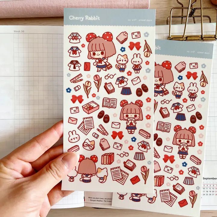 Fyndhörna Washi Stickers no. 047 School days - 3 - Tidformera - Tidformera
