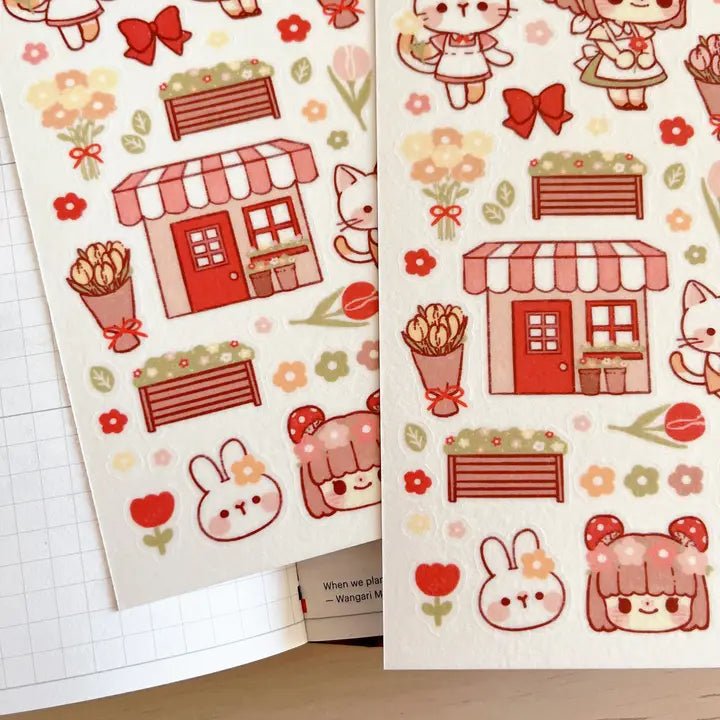 Fyndhörna Washi Stickers no. 059 Flower shop - 3 - Tidformera - Tidformera