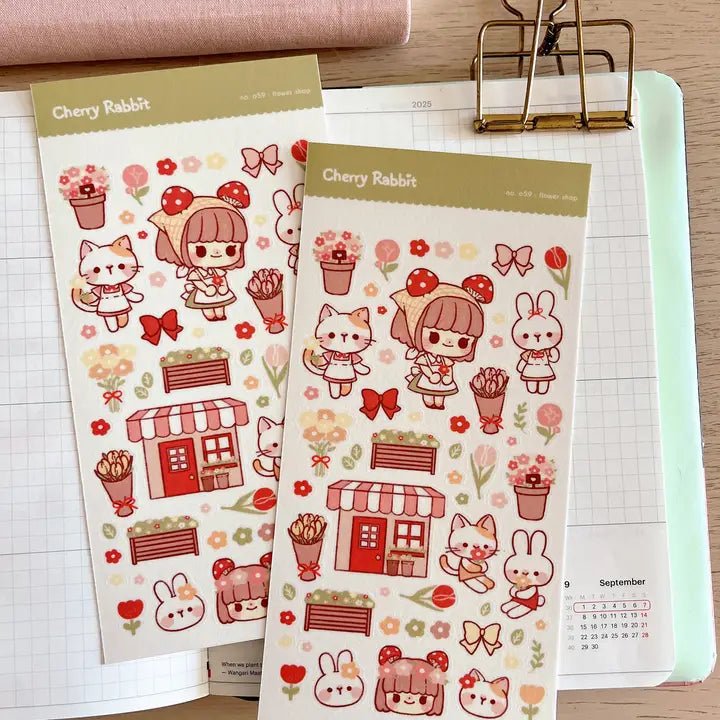 Fyndhörna Washi Stickers no. 059 Flower shop - 1 - Tidformera - Tidformera