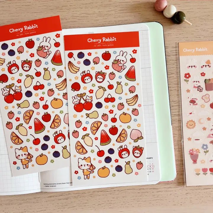 Fyndhörna Washi Stickers no. 065 Fruits galore - 1 - Tidformera - Tidformera